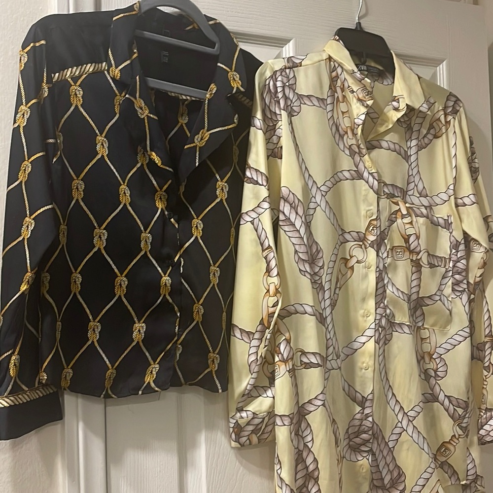 2 silk zara blouse